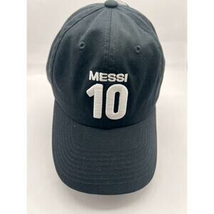 Lionel Messi #10 Argentina AFA Adjustable Strapback Hat Black Soccer Cap